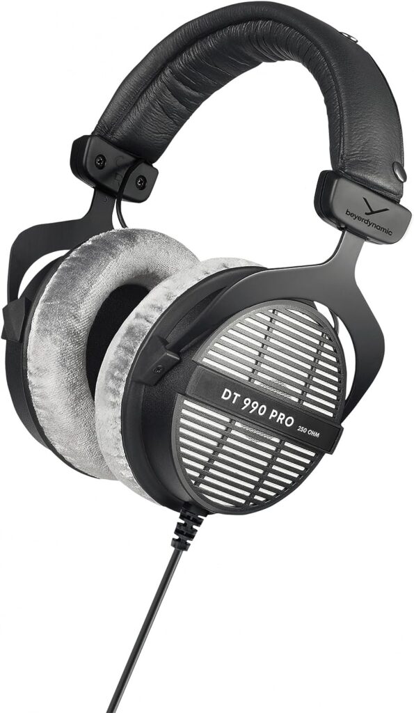 beyerdynamic DT 990 Pro 250 ohm Over-Ear Studio Headphones For Mixing, Mastering, and Editing